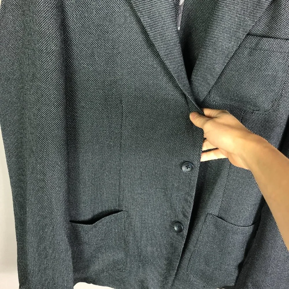 Mens navy Pin Dot Camo Lined Sport Coat Jacket Size 40L